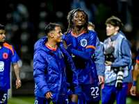 Netherlands player Million Manhoef and Netherlands player Ibrahim Cissoko during the match between the Netherlands and Georgia at the Covebo...