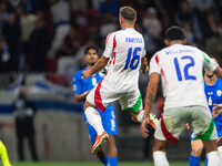 Davide Frattesi of Italy is in action during the UEFA Nations League 2024/25 League A Group A2 match between Israel and Italy at Bozsik Aren...