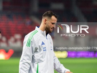 Federico Gatti of Italy enters the pitch before the UEFA Nations League 2024/25 League A Group A2 match between Israel and Italy at Bozsik A...