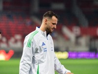 Federico Gatti of Italy enters the pitch before the UEFA Nations League 2024/25 League A Group A2 match between Israel and Italy at Bozsik A...