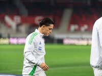 Giacomo Raspadori of Italy enters the pitch before the UEFA Nations League 2024/25 League A Group A2 match between Israel and Italy at Bozsi...