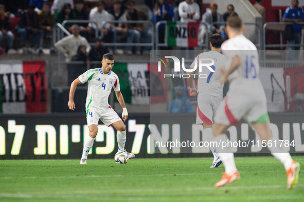 Alessandro Buongiorno of Italy is in action during the UEFA Nations League 2024/25 League A Group A2 match between Israel and Italy at Bozsi...