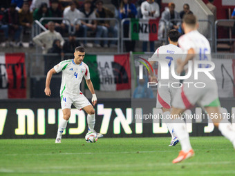 Alessandro Buongiorno of Italy is in action during the UEFA Nations League 2024/25 League A Group A2 match between Israel and Italy at Bozsi...