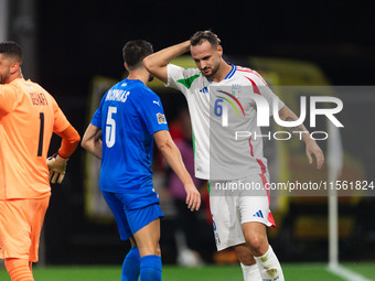 Federico Gatti of Italy is in action during the UEFA Nations League 2024/25 League A Group A2 match between Israel and Italy at Bozsik Arena...