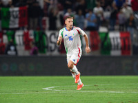 Davide Frattesi of Italy is in action during the UEFA Nations League 2024/25 League A Group A2 match between Israel and Italy at Bozsik Aren...