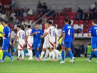 Davide Frattesi celebrates his goal with teammates during the UEFA Nations League 2024/25 League A Group A2 match between Israel and Italy a...