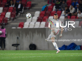 Alessandro Buongiorno of Italy is in action during the UEFA Nations League 2024/25 League A Group A2 match between Israel and Italy at Bozsi...