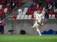 Alessandro Buongiorno of Italy is in action during the UEFA Nations League 2024/25 League A Group A2 match between Israel and Italy at Bozsi...