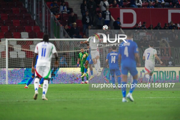 Alessandro Buongiorno of Italy is in action during the UEFA Nations League 2024/25 League A Group A2 match between Israel and Italy at Bozsi...