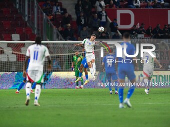 Alessandro Buongiorno of Italy is in action during the UEFA Nations League 2024/25 League A Group A2 match between Israel and Italy at Bozsi...