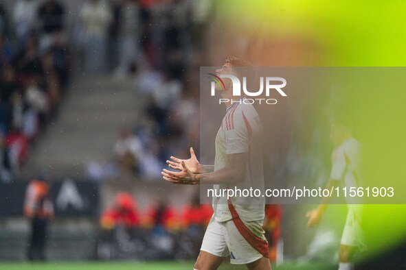 Raoul Bellanova of Italy is in action during the UEFA Nations League 2024/25 League A Group A2 match between Israel and Italy at Bozsik Aren...