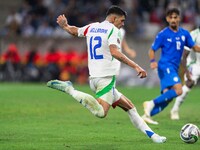 Raoul Bellanova of Italy is in action during the UEFA Nations League 2024/25 League A Group A2 match between Israel and Italy at Bozsik Aren...