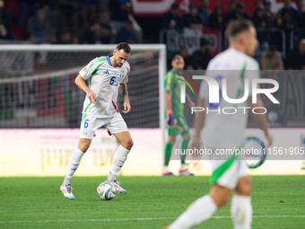 Federico Gatti of Italy is in action during the UEFA Nations League 2024/25 League A Group A2 match between Israel and Italy at Bozsik Arena...