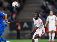 Moise Kean of Italy is in action during the UEFA Nations League 2024/25 League A Group A2 match between Israel and Italy at Bozsik Arena Sta...