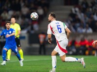 Federico Gatti of Italy is in action during the UEFA Nations League 2024/25 League A Group A2 match between Israel and Italy at Bozsik Arena...