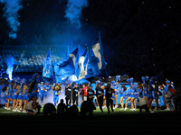 DETROIT,MICHIGAN-SEPTEMBER 8: The Detroit Lions team take the field during an NFL football game between the Los Angeles Rams and the Detroit...