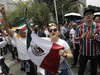 A judiciary worker shouts slogans against the judicial reform proposed by current President Andres Manuel Lopez Obrador while demonstrating...