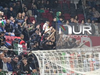 Fans of Italy during the Israel vs Italy match on matchday 2 of the UEFA Nations League 2024-2025, in Budapest, Hungary, on September 9, 202...