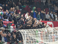 Fans of Italy during the Israel vs Italy match on matchday 2 of the UEFA Nations League 2024-2025, in Budapest, Hungary, on September 9, 202...