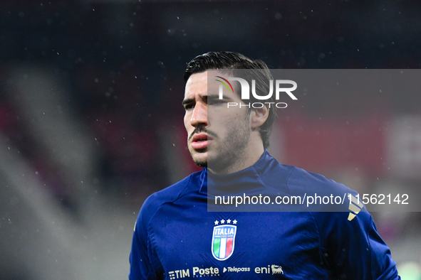 Sandro Tonli during Israel vs Italy: matchday 2 of UEFA Nations League 2024-2025, in Budapest, Hungary, on September 9, 2024, at Bozsik Aren...