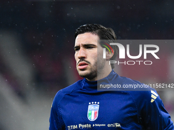 Sandro Tonli during Israel vs Italy: matchday 2 of UEFA Nations League 2024-2025, in Budapest, Hungary, on September 9, 2024, at Bozsik Aren...