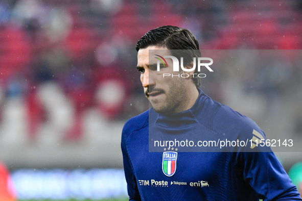 Sandro Tonli during Israel vs Italy: matchday 2 of UEFA Nations League 2024-2025, in Budapest, Hungary, on September 9, 2024, at Bozsik Aren...