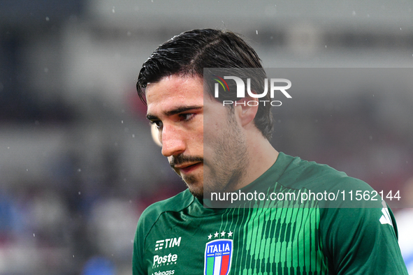 Sandro Tonli during Israel vs Italy: matchday 2 of UEFA Nations League 2024-2025, in Budapest, Hungary, on September 9, 2024, at Bozsik Aren...