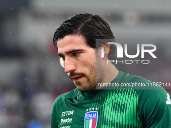 Sandro Tonli during Israel vs Italy: matchday 2 of UEFA Nations League 2024-2025, in Budapest, Hungary, on September 9, 2024, at Bozsik Aren...