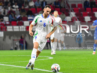 Federico Gatti in action during Israel vs Italy: matchday 2 of UEFA Nations League 2024-2025, in Budapest, Hungary, on September 9, 2024 (