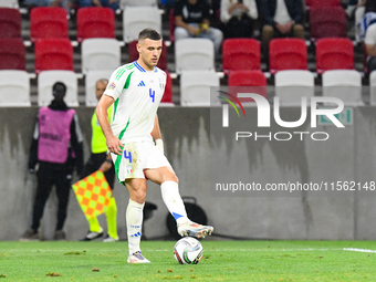 Alessandro Buongiorno is in action during Israel vs Italy: matchday 2 of UEFA Nations League 2024-2025, at Bozsik Arena in Budapest, Hungary...