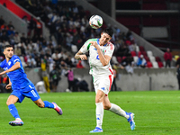 Alessandro Bastoni is in action during Israel vs Italy: matchday 2 of UEFA Nations League 2024-2025, in Budapest, Hungary, on September 9, 2...