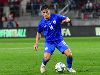 Gavriel Kanichowsky is in action during Israel vs Italy: matchday 2 of UEFA Nations League 2024-2025, in Budapest, Hungary, on September 9,...