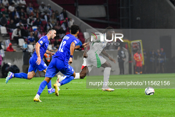 Moise Kean in action during Israel vs Italy: matchday 2 of UEFA Nations League in Budapest, Hungary, on September 9, 2024 