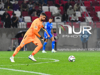 Yoav Gerafi is in action during Israel vs Italy: matchday 2 of UEFA Nations League 2024-2025, in Budapest, Hungary, on September 9, 2024, at...