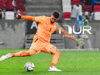 Yoav Gerafi is in action during Israel vs Italy: matchday 2 of UEFA Nations League 2024-2025, in Budapest, Hungary, on September 9, 2024, at...