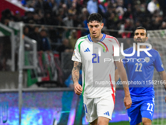 Alessandro Bastoni is in action during Israel vs Italy: matchday 2 of UEFA Nations League 2024-2025, in Budapest, Hungary, on September 9, 2...