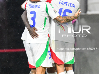 Players of Italy celebrate during Israel vs Italy: matchday 2 of UEFA Nations League 2024-2025, in Budapest, Hungary, on September 9, 2024,...