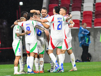 Players of Italy celebrate during Israel vs Italy: matchday 2 of UEFA Nations League 2024-2025, in Budapest, Hungary, on September 9, 2024,...