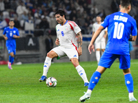 Sandro Tonali is in action during Israel vs Italy: matchday 2 of UEFA Nations League 2024-2025, at Bozsik Arena in Budapest, Hungary, on Sep...