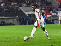 Moise Kean is in action during Israel vs Italy: matchday 2 of UEFA Nations League 2024-2025, at Bozsik Arena, in Budapest, Hungary, on Septe...