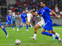 Sagiv Jehezkel is in action during Israel vs Italy: matchday 2 of UEFA Nations League 2024-2025, in Budapest, Hungary, on September 9, 2024,...