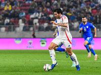 Sandro Tonali is in action during Israel vs Italy: matchday 2 of UEFA Nations League 2024-2025, at Bozsik Arena in Budapest, Hungary, on Sep...