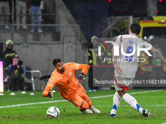 Sandro Tonali is in action during Israel vs Italy: matchday 2 of UEFA Nations League 2024-2025, at Bozsik Arena in Budapest, Hungary, on Sep...