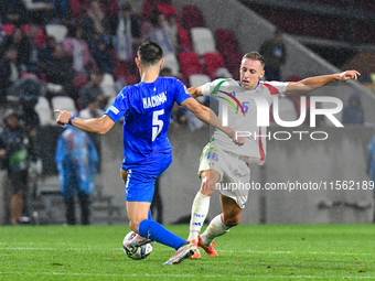 Davide Frattesi is in action during Israel vs Italy: matchday 2 of UEFA Nations League 2024-2025, at Bozsik Arena in Budapest, Hungary, on S...