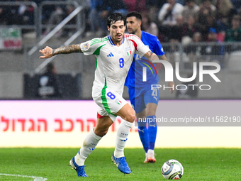 Sandro Tonali is in action during Israel vs Italy: matchday 2 of UEFA Nations League 2024-2025, at Bozsik Arena in Budapest, Hungary, on Sep...