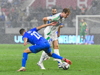 Marco Brescianini is in action during Israel vs Italy: matchday 2 of UEFA Nations League 2024-2025, at Bozsik Arena, in Budapest, Hungary, o...