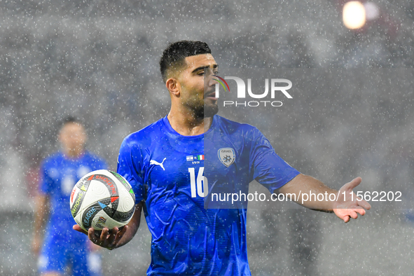 Mohammad Abu Fani during Israel vs Italy: matchday 2 of UEFA Nations League 2024-2025, in Budapest, Hungary, on September 9, 2024, at Bozsik...