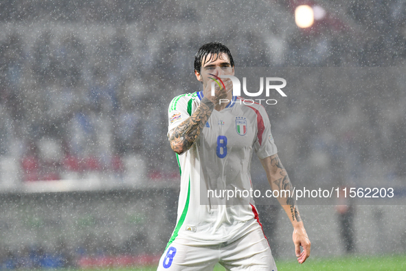 Sandro Tonali during Israel vs Italy: matchday 2 of UEFA Nations League 2024-2025, in Budapest, Hungary, on September 9, 2024, at Bozsik Are...