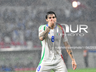 Sandro Tonali during Israel vs Italy: matchday 2 of UEFA Nations League 2024-2025, in Budapest, Hungary, on September 9, 2024, at Bozsik Are...