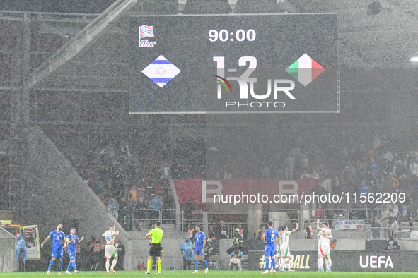 The game between Israel and Italy ends on matchday 2 of the UEFA Nations League 2024-2025, in Bozsik Arena, Budapest, Hungary, on September...